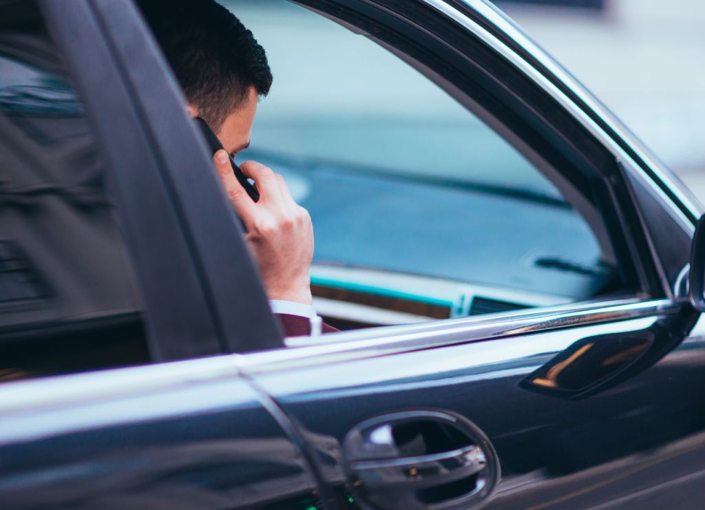 Businessman, passenger, and tablet Businessman, passenger, and tablet