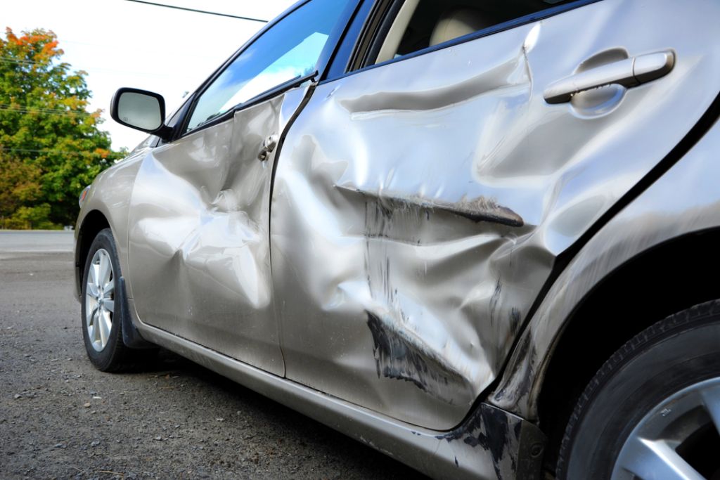 Car accident on the street Car accident on the street